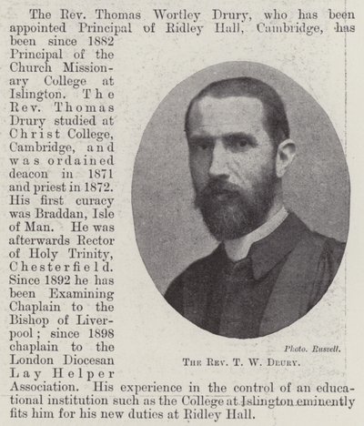 Pastor T W Drury av English Photographer