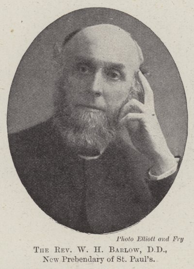 The Reverend W H Barlow, DD, New Prebendary of St Pauls av English Photographer
