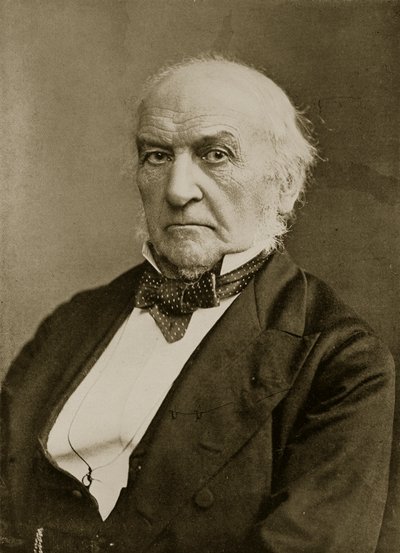 Den högra Hon. W. E. Gladstone (sepiafoto) av English Photographer