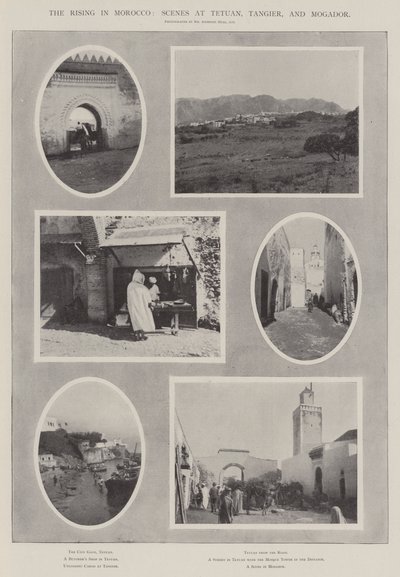 Resningen i Marocko, scener i Tetuan, Tanger och Mogador av English Photographer