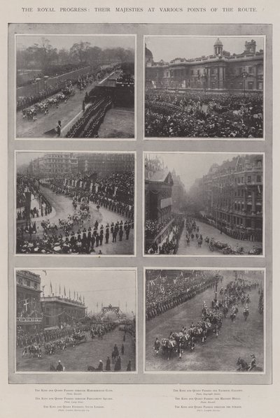 The Royal Progress, deras majestäter på olika ställen på rutten av English Photographer