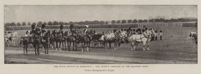 Royal Review på Aldershot, Queens Carriage vid Saluting Point av English Photographer