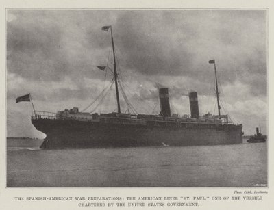 De spansk-amerikanska krigsförberedelserna, American Liner St Paul, ett av fartygen chartrade av USA:s regering av English Photographer