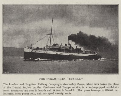 Steam-Ship Sussex av English Photographer