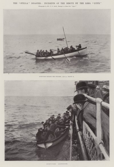 Stella-katastrofen, Incidents of the Rescue av RMS Lynx av English Photographer