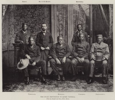 Swazis deputation till drottning Victoria av English Photographer