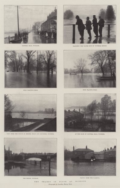 Themsen i översvämning vid Windsor av English Photographer