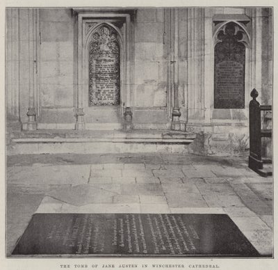Jane Austens grav i Winchester Cathedral av English Photographer