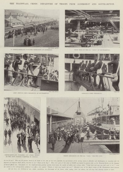 Transvaal-krisen, truppernas avgång från Aldershot och Southampton av English Photographer