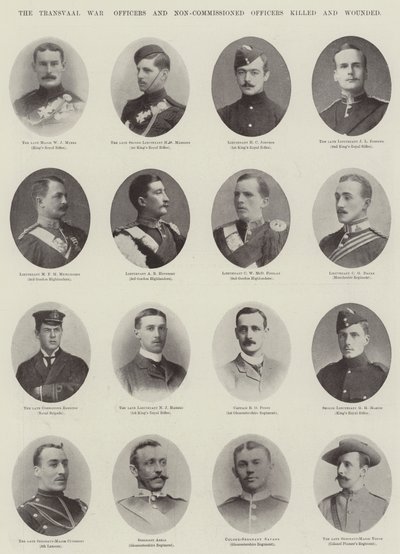 Transvaalkriget, officerare och underofficerare dödade och sårade av English Photographer