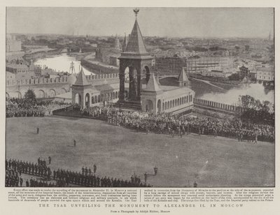 Tsaren avtäcker monumentet till Alexander II i Moskva av English Photographer