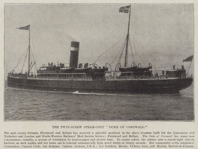 The Twin-Screw Steam-Ship Duke of Cornwall av English Photographer