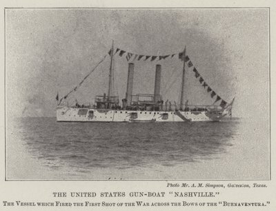 United States Gun-Boat Nashville av English Photographer