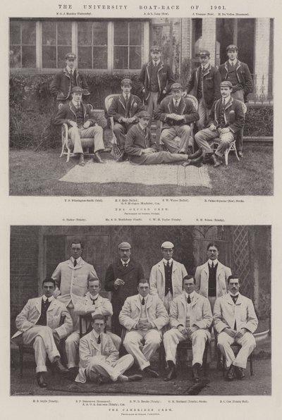 Universitetets båtkapplöpning 1901 av English Photographer