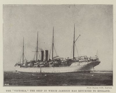 Victoria, skeppet där Jameson har återvänt till England av English Photographer