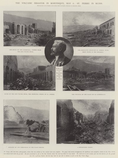 Vulkankatastrofen på Martinique, 8 maj, St Pierre i ruiner av English Photographer