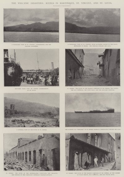 Vulkankatastroferna, scener på Martinique, St Vincent och St Lucia av English Photographer