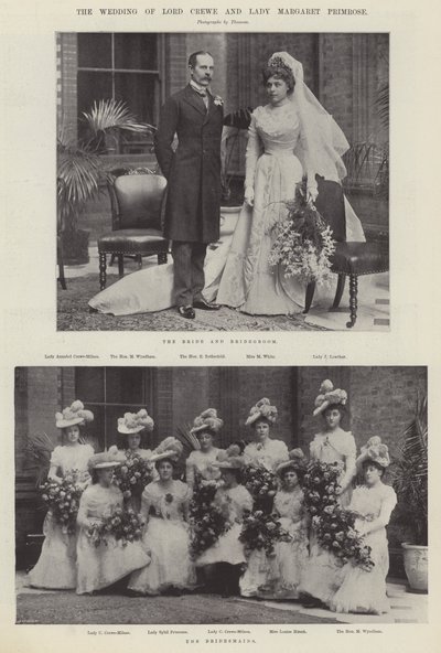 Bröllopet av Lord Crewe och Lady Margaret Primrose av English Photographer