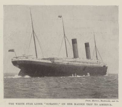 The White Star Liner Oceanic, på sin jungfruresa till Amerika av English Photographer