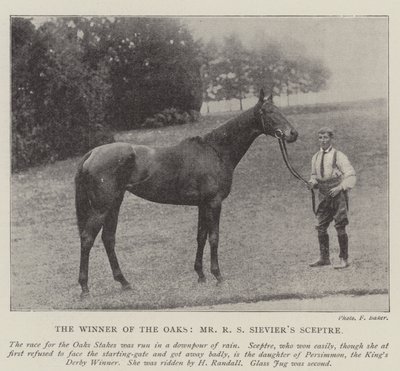 Vinnaren av Oaks, Mr R S Sieviers Scepter av English Photographer