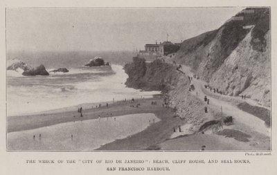 Vraket av staden Rio de Janeiro, stranden, Cliff House och Seal Rocks, San Franciscos hamn av English Photographer