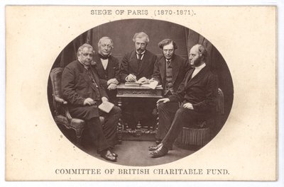 Kommittén för den brittiska välgörenhetsfonden, som hjälper de fattiga under belägringen av Paris (1870-1871) (s/v foto) av English Photographer