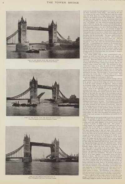 Byggandet av Tower Bridge, London av English Photographer