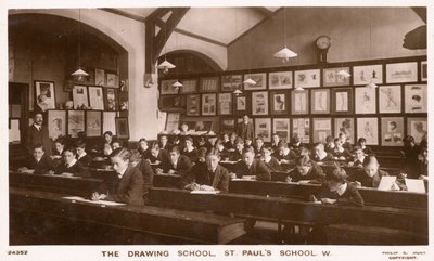 Ritskolan i St Pauls School av English Photographer