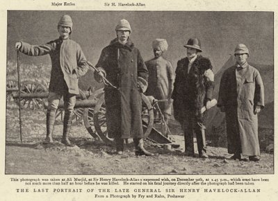 Det sista porträttet av den avlidne generalen Sir Henry Havelock-Allan av English Photographer