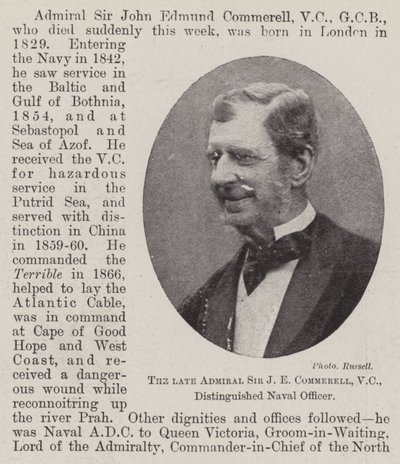 Den framlidne amiralen Sir J E Commerell, VC, Distinguished Naval Officer av English Photographer