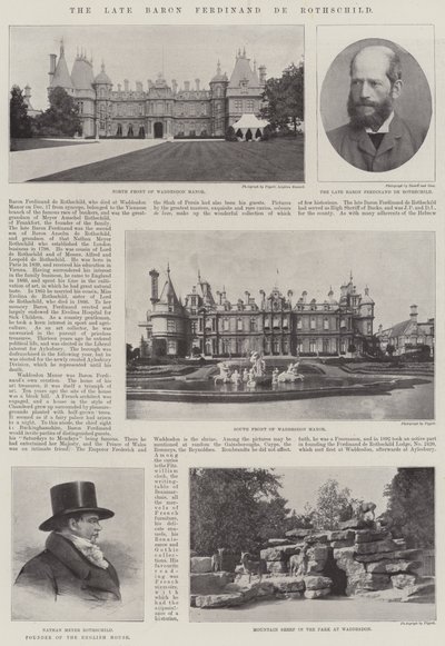 Den bortgångne baronen Ferdinand de Rothschild av English Photographer