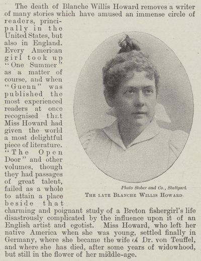 Den bortgångne Blanche Willis Howard av English Photographer