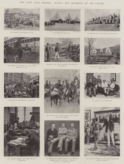 Den bortgångne Cecil Rhodes, scener och incidenter i hans karriär av English Photographer