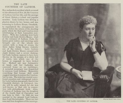 Den framlidna grevinnan av Lathom av English Photographer