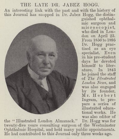 Den bortgångne Dr Jabez Hogg av English Photographer