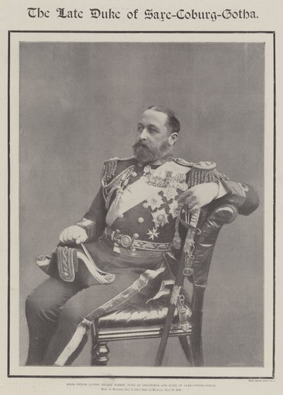 Den framlidne hertigen av Saxe-Coburg-Gotha av English Photographer