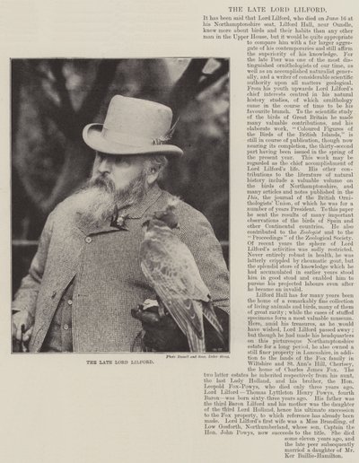 Den bortgångne Lord Lilford av English Photographer
