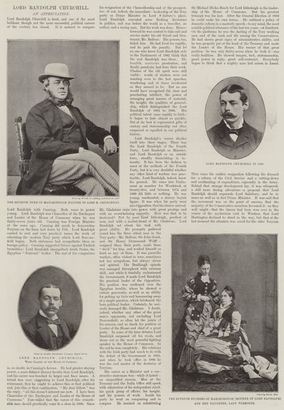 Den bortgångne Lord Randolph Churchill av English Photographer