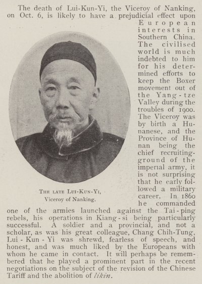 den sene l UI-kun-Y i, vicekung i Nanking av English Photographer