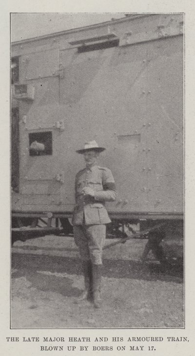 Den bortgångne major Heath och hans pansartåg, sprängdes av boerna den 17 maj av English Photographer
