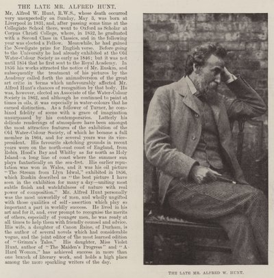 Den framlidne herr Alfred W Hunt av English Photographer