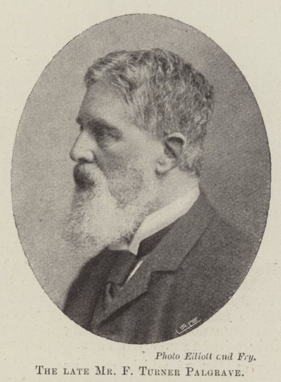Den bortgångne herr F Turner Palgrave av English Photographer