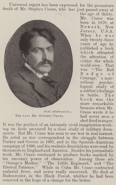 Den bortgångne Mr Stephen Crane av English Photographer