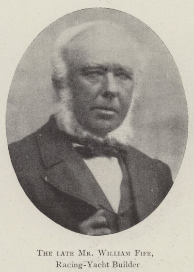 Den bortgångne Mr William Fife, Racing-Yacht Builder av English Photographer
