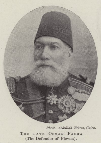 Den bortgångne Osman Pasha, Plevnas försvarare av English Photographer