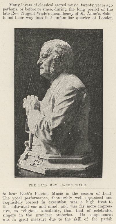 Den framlidne pastor Canon Wade av English Photographer