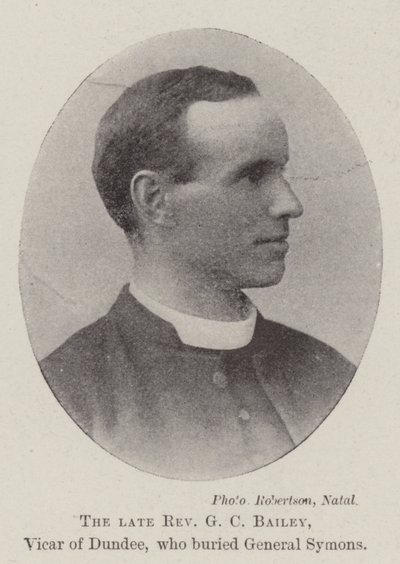 Den avlidne pastor G C Bailey, kyrkoherde i Dundee, som begravde general Symons av English Photographer