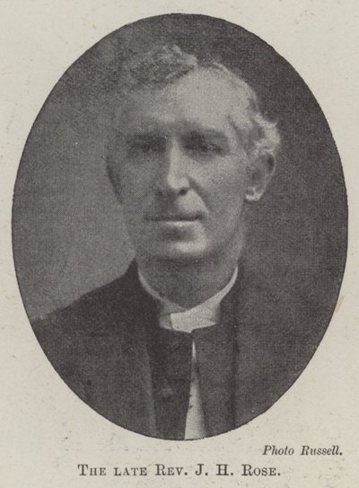 Den framlidne pastor J H Rose av English Photographer