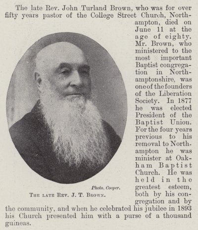 Den framlidne pastor JT Brown av English Photographer