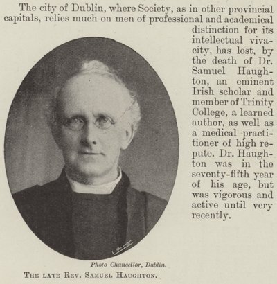 Den avlidne pastor Samuel Haughton av English Photographer